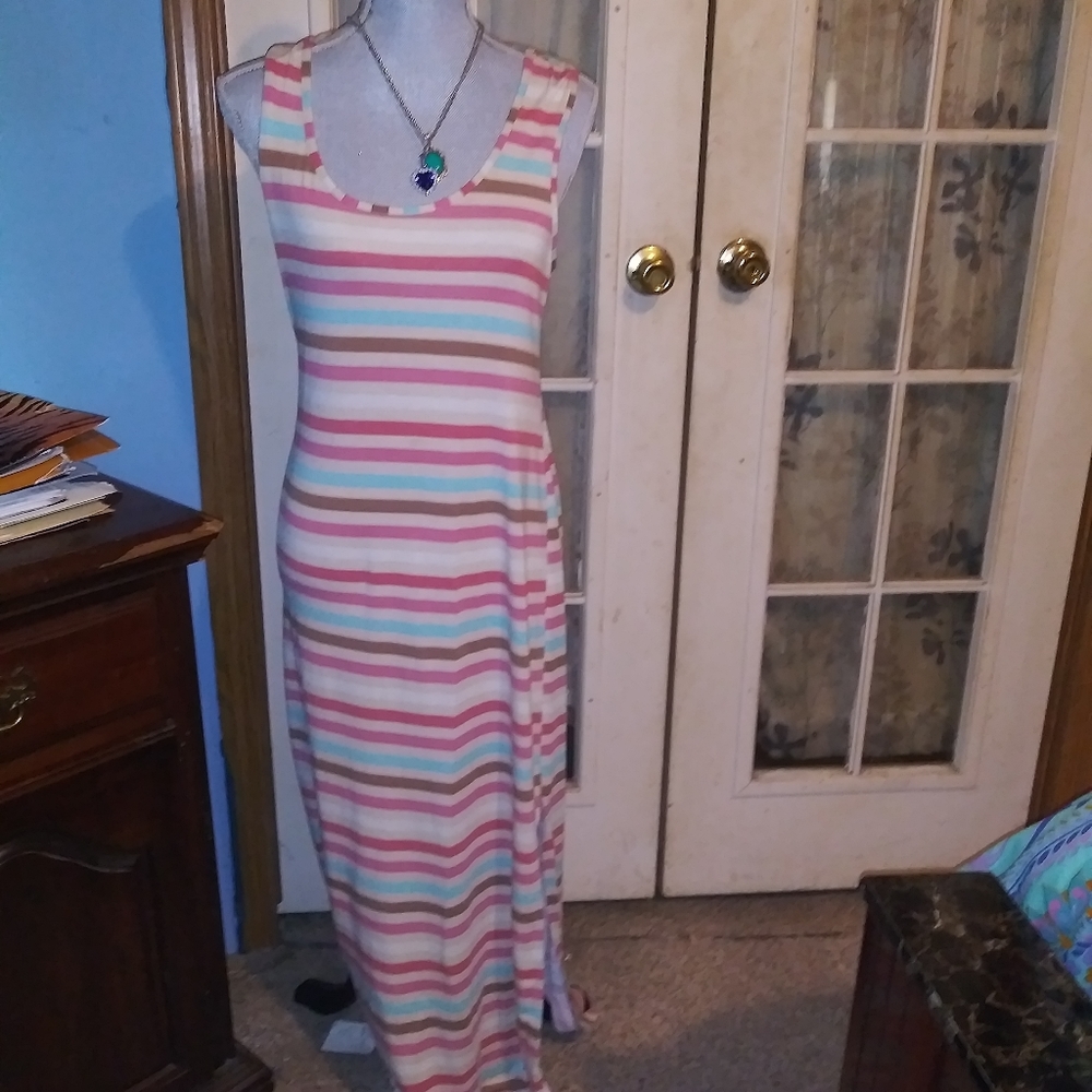 Bluestar striped maxi dress size xl.